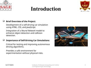 Self_Driving_Car_Simulation Major Project CSE | PPTX