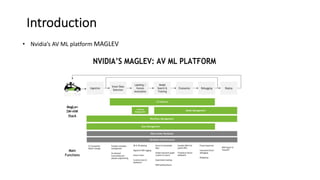 • Nvidia’s AV ML platform MAGLEV
Introduction
 