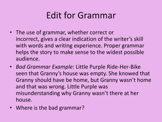 Self editing 101 | PPTX