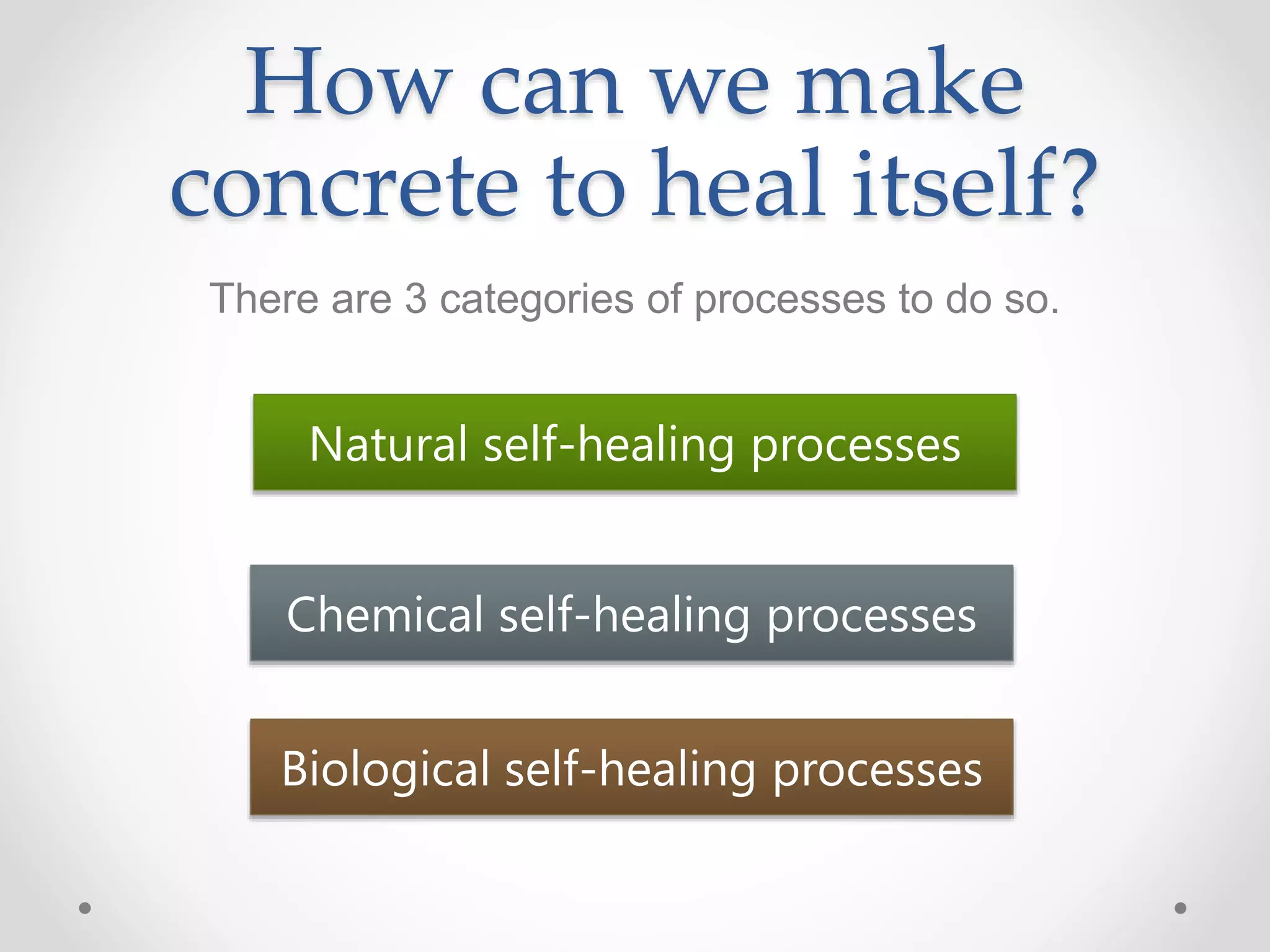 Self healing concrete - A Seminar by Manaruchi Mohapatra | PPTX