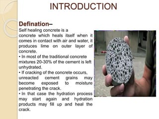 Self healing concrete | PPTX
