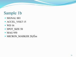 Sample 1b
 SIGNAL SEI
 ACCEL_VOLT 15
 WD 16
 SPOT_SIZE 50
 MAG 950
 MICRON_MARKER 20ƒÊm
24
 