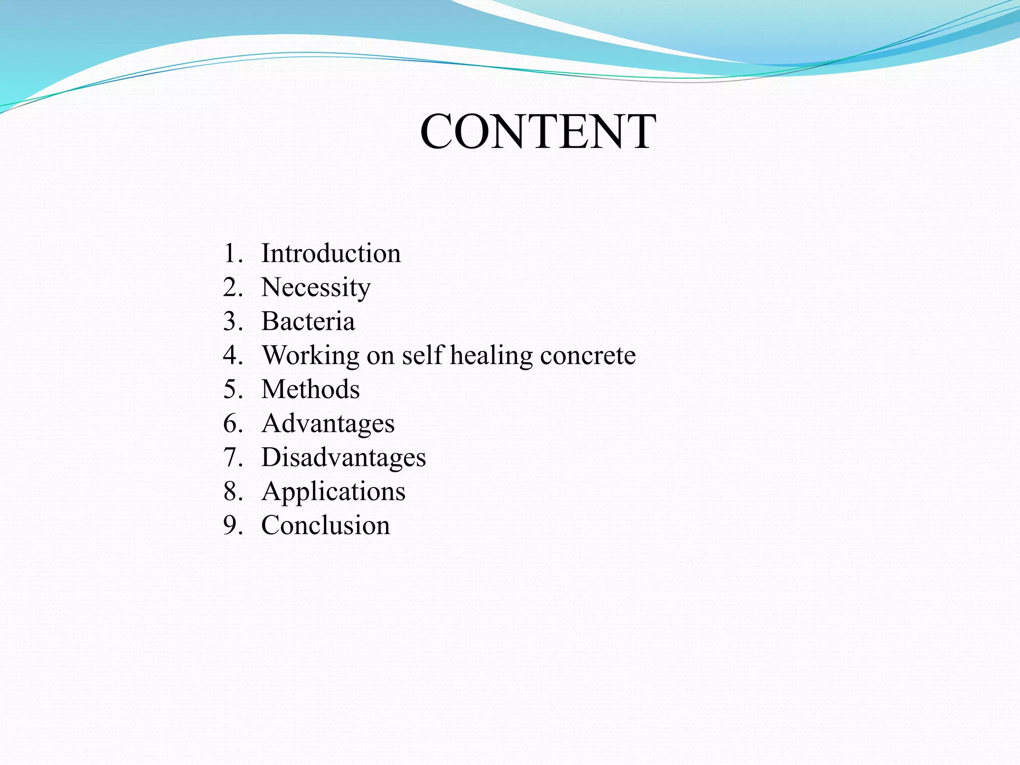 Self healing concrete | PPTX