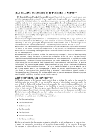 Self healing concrete | PDF