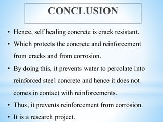 Self Healing Concrete | PPTX