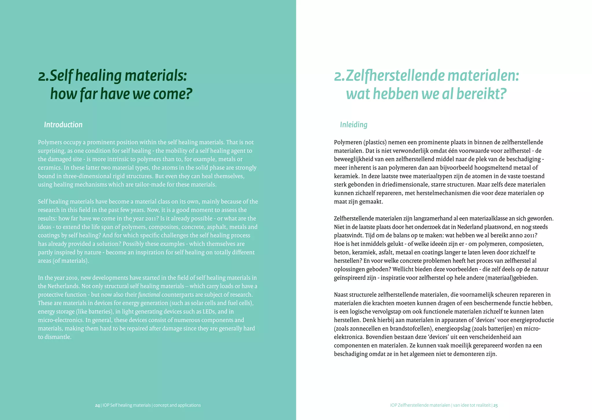 Self healing materials iop overzicht | PDF