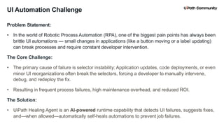 Resilient UI Automation in Action: Self‑Healing Agent & UiPath ...