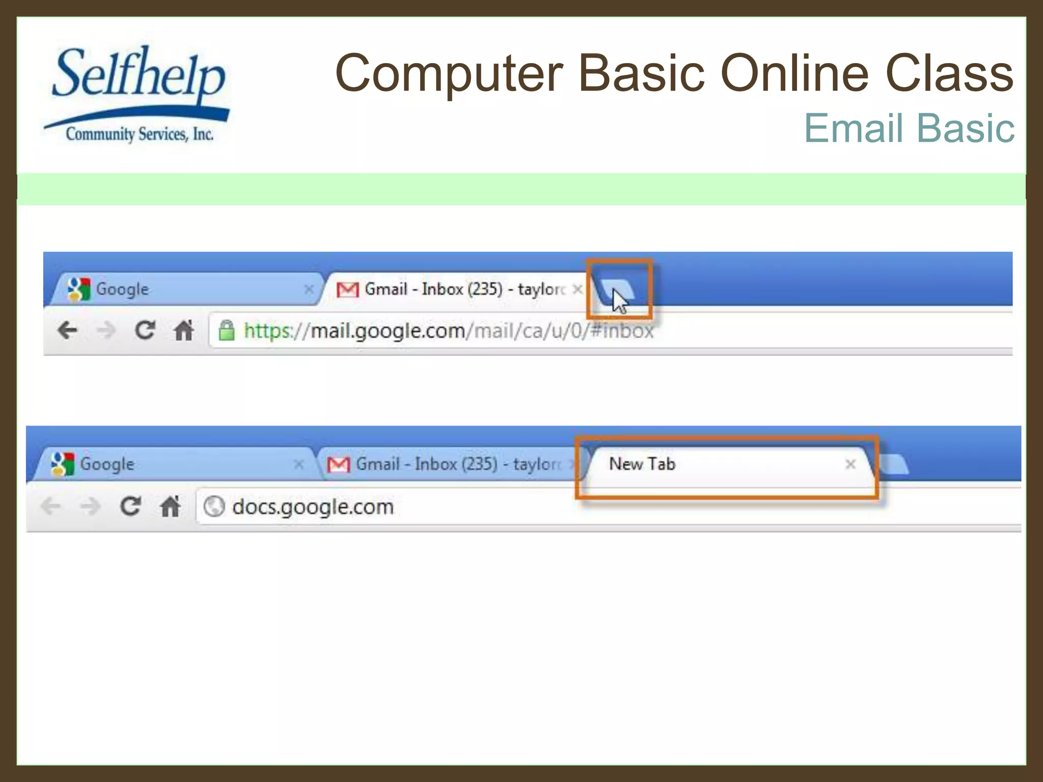 Computer Basic Online Class
Email Basic
 