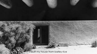 I built my house from barley rice
 