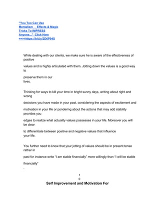 Self improvement and motivation for success | PDF