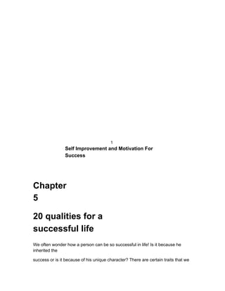 Self improvement and motivation for success | PDF