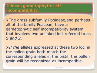 Self Incompatible Locus Self incompatibility | PPTX