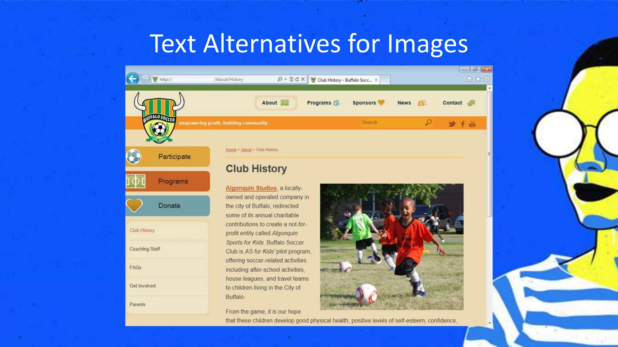 Text Alternatives for Images
 
