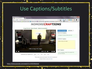 Use Captions/Subtitles
https://www.youtube.com/watch?v=V592VMJeXc8
 