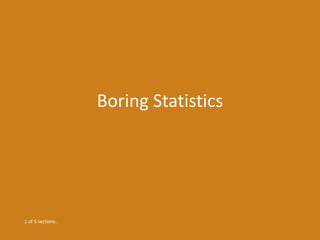 Boring Statistics
1 of 5 sections.
 