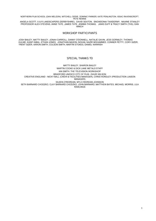 Danny Sizer Selfish giant production notes | PDF