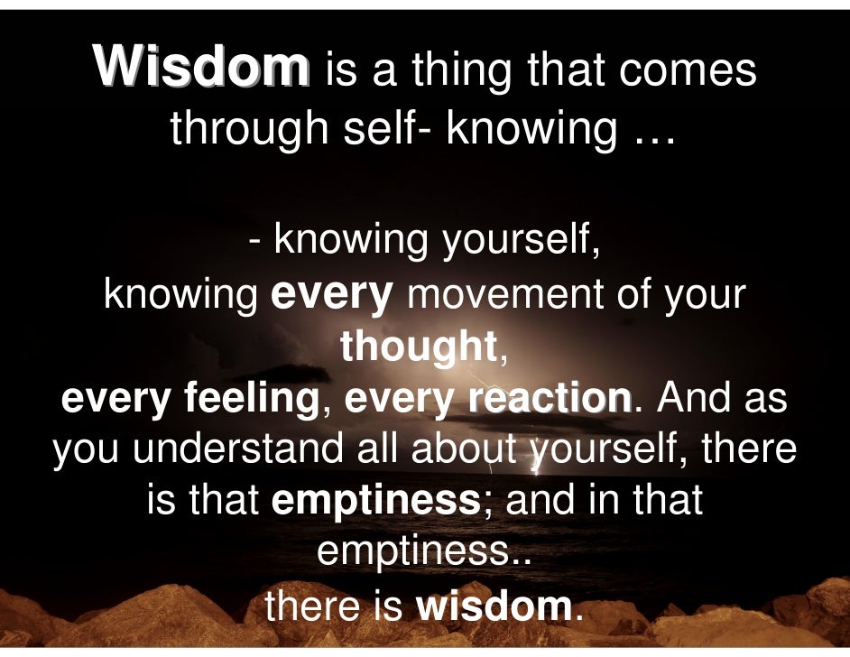 Self Knowing Jiddu Krishnamurti