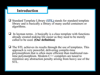 Standard Template Library | PPT