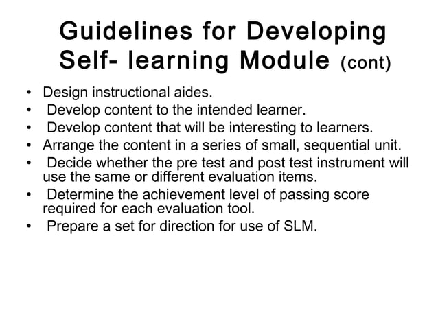 Self learning