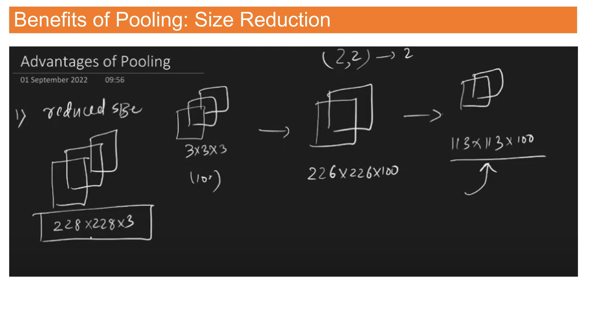 Benefits of Pooling: Size Reduction
 