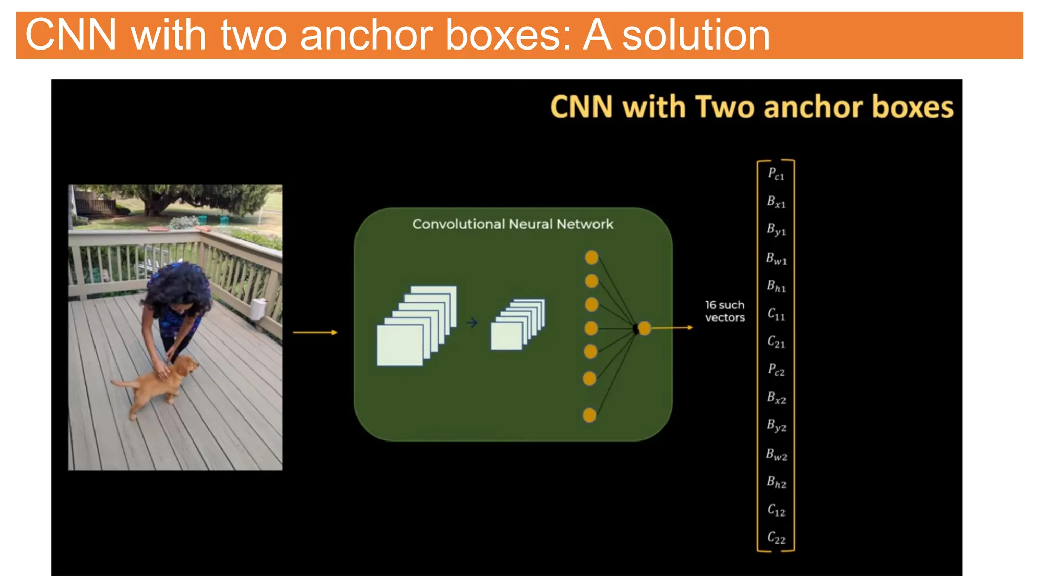 CNN with two anchor boxes: A solution
 