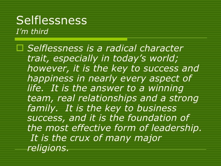 Selflessness