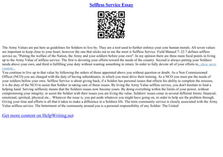 Selfless Service Essay | PDF