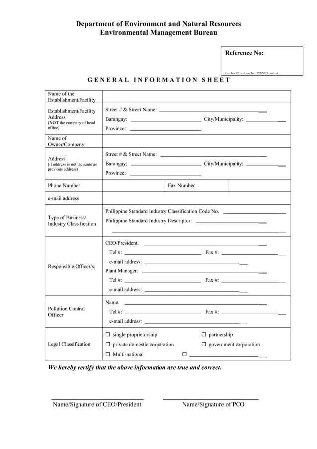 DENR Self monitoring report (SMR) Quarterly Report Form | DOC