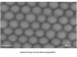 ordered arrays of core shell nanoparticles
 