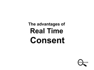 The advantages of
Real Time
Consent
 