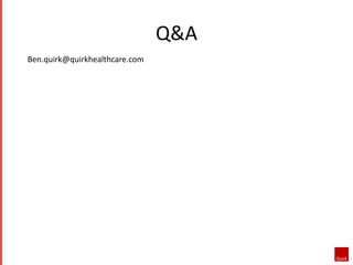 Q&A
Ben.quirk@quirkhealthcare.com
 