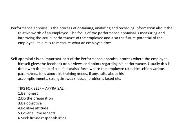 self performance appraisal sample self performance appraisal samples