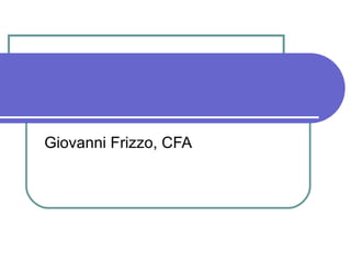 Giovanni Frizzo, CFA 