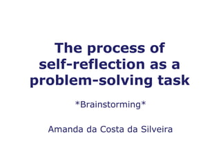 Problem Solving Questions Using Reflections Self reflection as a problem-solving task | PPT