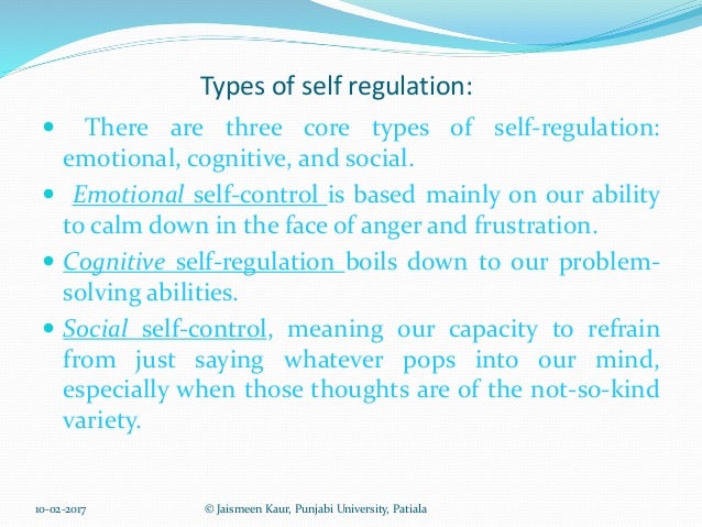 Self Regulations