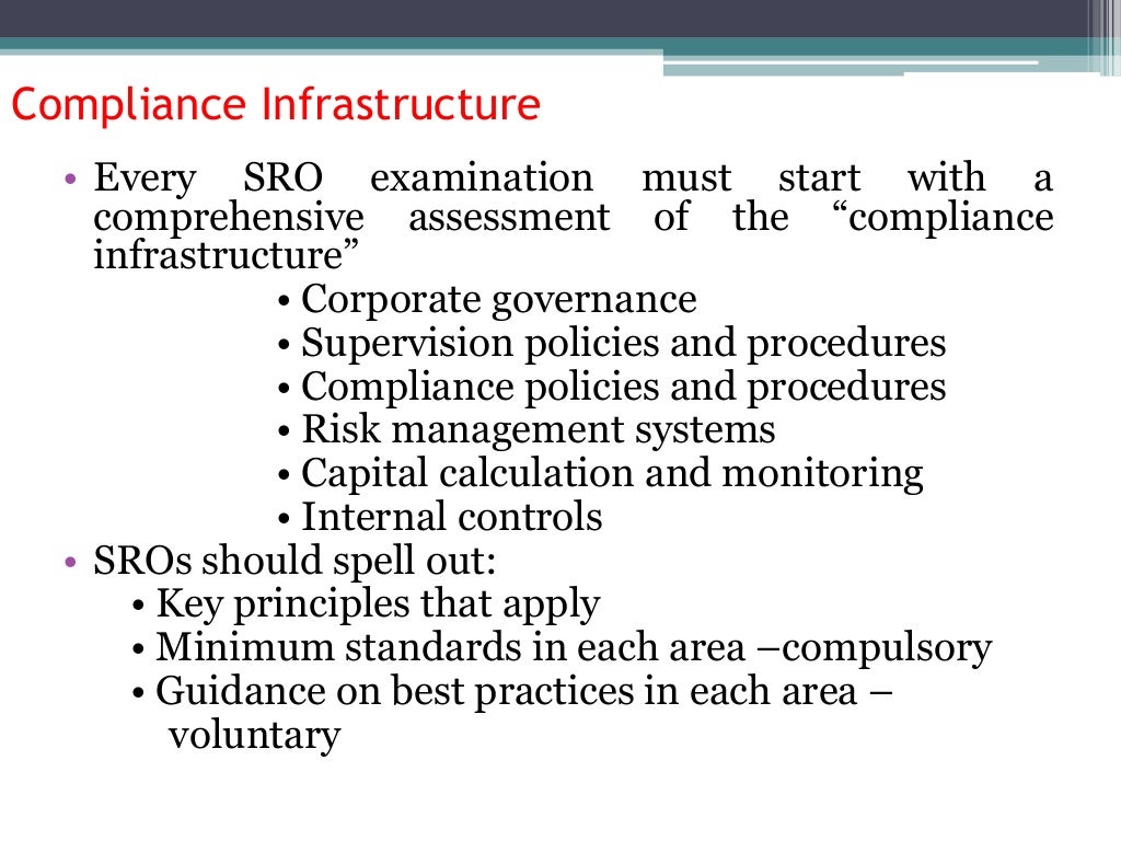 Self regulatory organisations