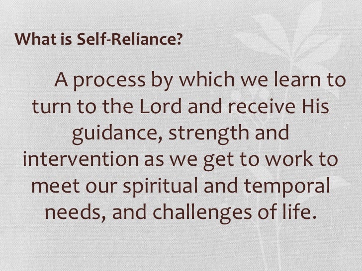 self reliance summary