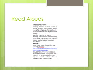 Read Alouds
 