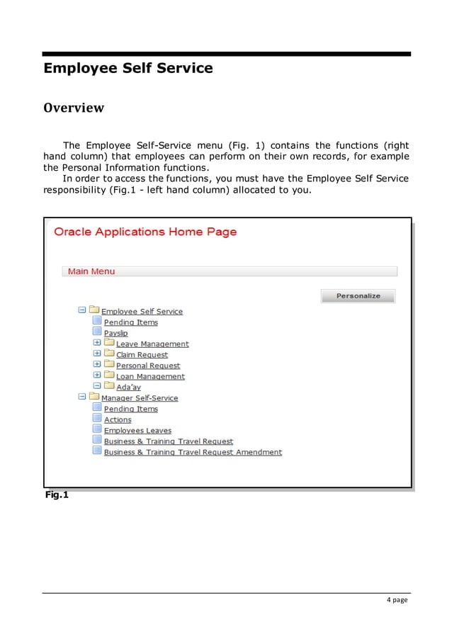 Oracle EBS R12 Self service user manual | DOC | Human Resources | Business