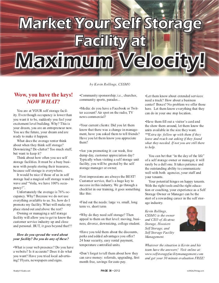 Tips for Self Storage Owners