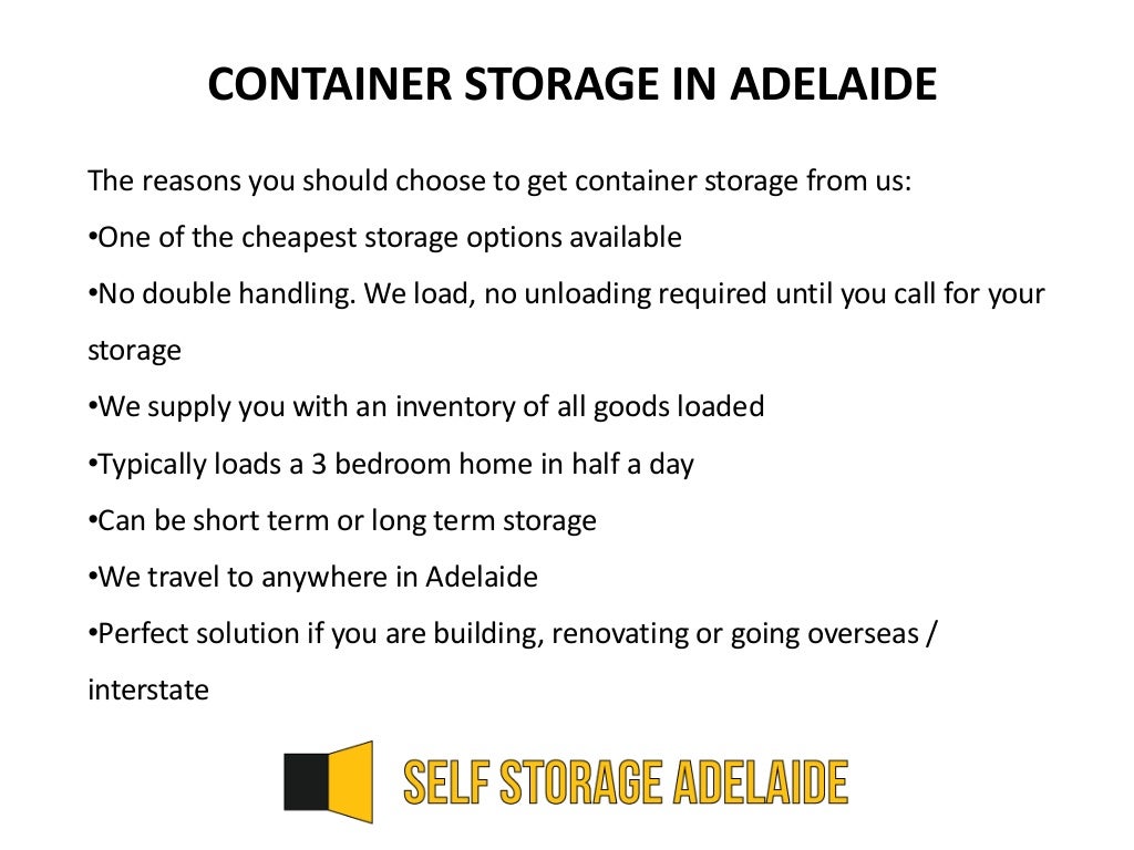 Self Storage Adelaide Container Storage In Adelaide For Furniture & Business Storage