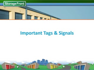 Important Tags & Signals
 