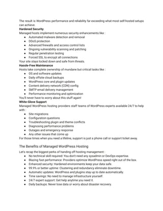 Self vs Managed WordPress Hosting : An In-Depth Comparison [2023] | PDF
