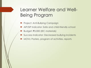 Comprehensive Overview of SELG Programs, Projects, and Activities for ...