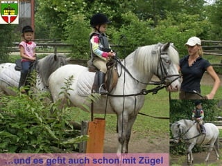 … und es geht auch schon mit Zügel 