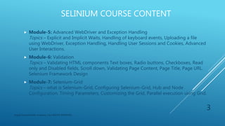 Selinium training | PPT