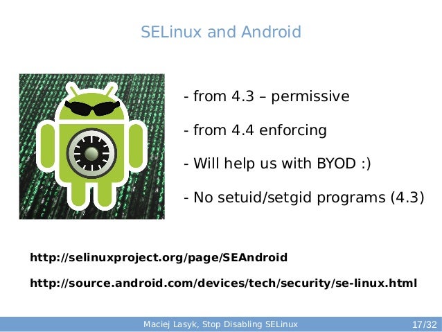 stop disabling selinux