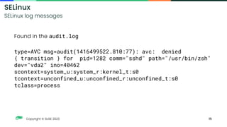 SELinux workshop | PPT