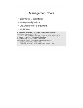 SELinux basics | PDF
