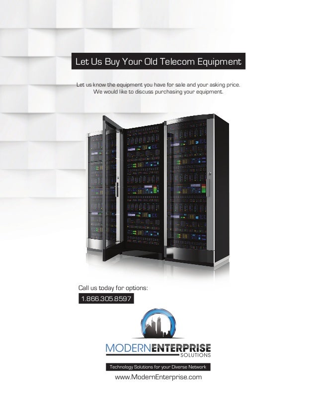 Sell Your Old Network And Telecom Gear
